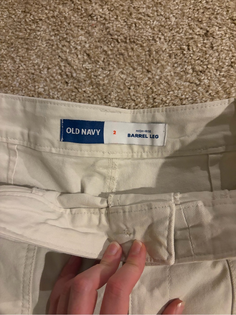 Old Navy high waist barrel leg pants - Picture 2 of 3